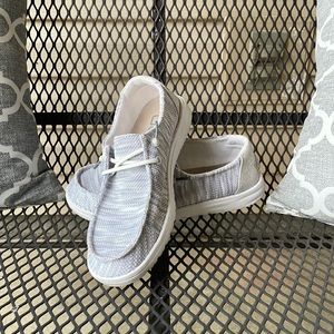 Woman’s grey hey dude size 7